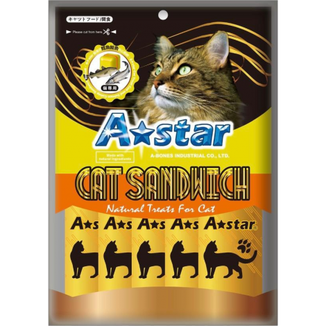 ASTAR-貓薄荷-鱈魚鮭魚夾心餡餅20gx5入