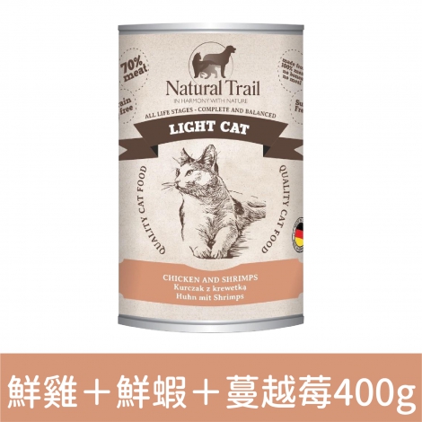 自然小徑_貓罐_鮮雞＋鮮蝦＋蔓越莓400g