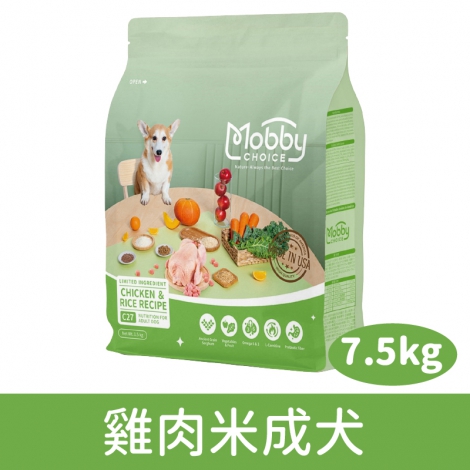 莫比自然食-犬糧雞肉米成犬 7.5kg