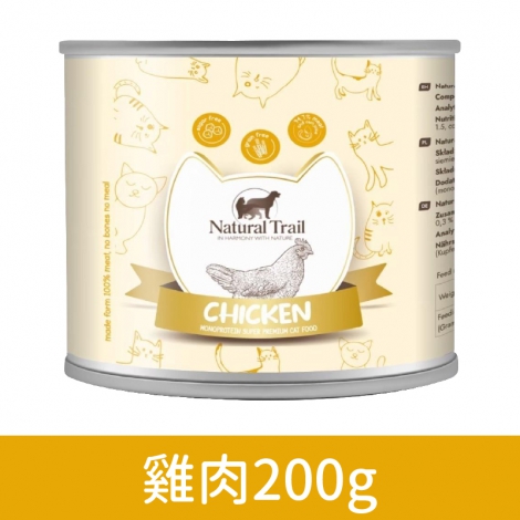 自然小徑_單蛋白貓罐_雞肉200g