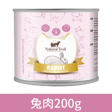 自然小徑_單蛋白貓罐_兔肉200g