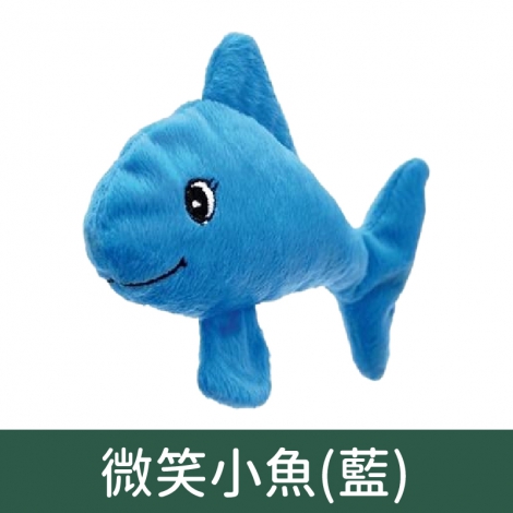 奧咪樂-貓草玩具_F100微笑小魚(藍)