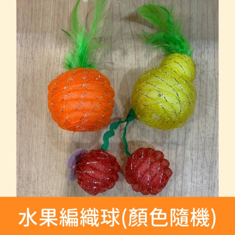 FOFOS-兩隻福狸-_貓咪百寶箱-水果編織球(顏色隨機)