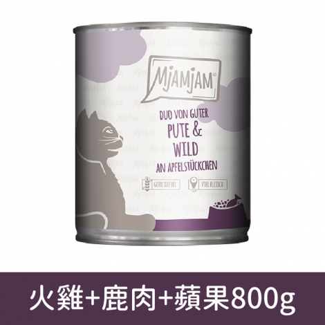 迷幻喵_貓罐800g_11521火雞+鹿肉+蘋果