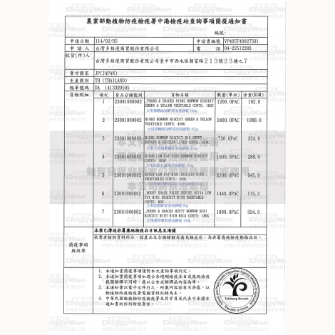多格漫零食_簡復通知書_泰國03