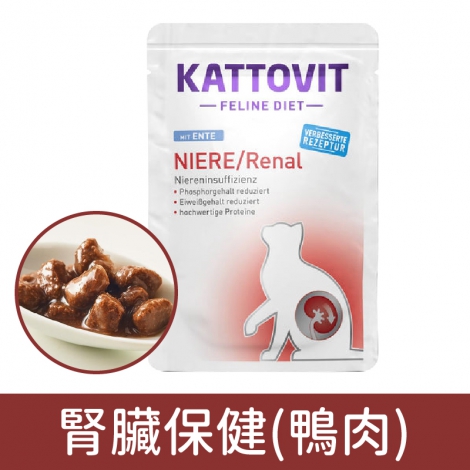 康特維-KATTOVIT-貓罐&貓餐包85g_腎臟保健(鴨肉)