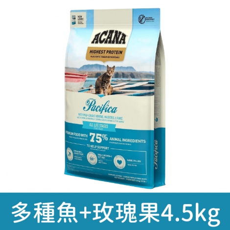 愛肯拿-貓飼料_多種魚+玫瑰果4.5kg