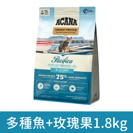 愛肯拿-貓飼料_多種魚+玫瑰果1.8kg