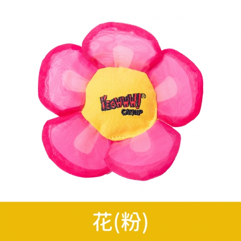 YEOWWW-美國瘋狂貓-貓草玩具_按鈕圖_花(粉)