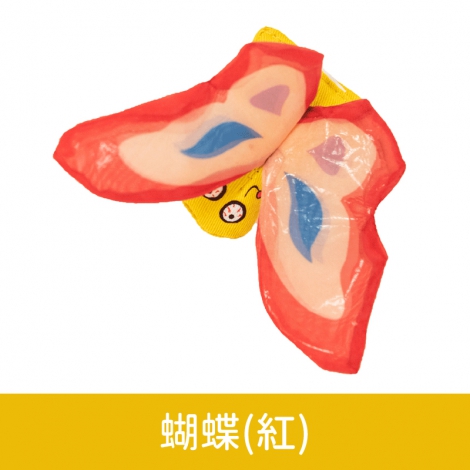 YEOWWW-美國瘋狂貓-貓草玩具_按鈕圖_蝴蝶(紅)