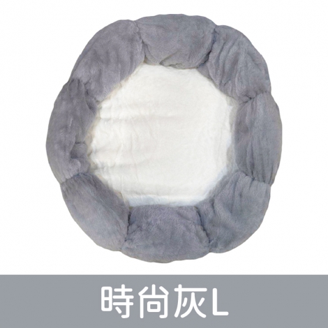阿毛Among-花朵寵物睡窩_按鈕圖時尚灰L