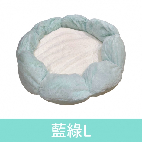 阿毛Among-花朵寵物睡窩_藍綠L