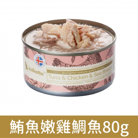冰島_貓罐_鮪魚嫩雞鯛魚80g