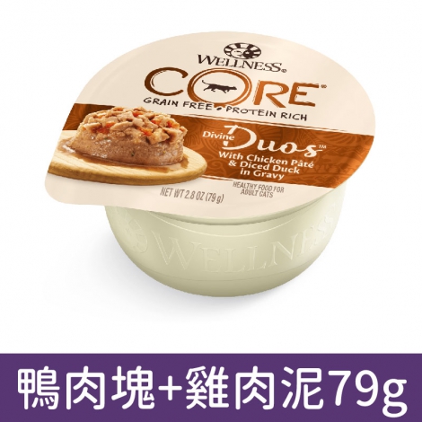 wellness_貓罐_CORE_5200_DD杯_鴨肉塊+雞肉泥79g