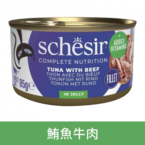 Schesir鮮時-貓罐_雞菲力+鴨肉(肉絲)