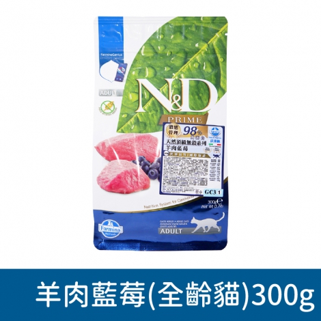 法米納_貓咪飼料300g_羊肉藍莓(全齡貓)300g