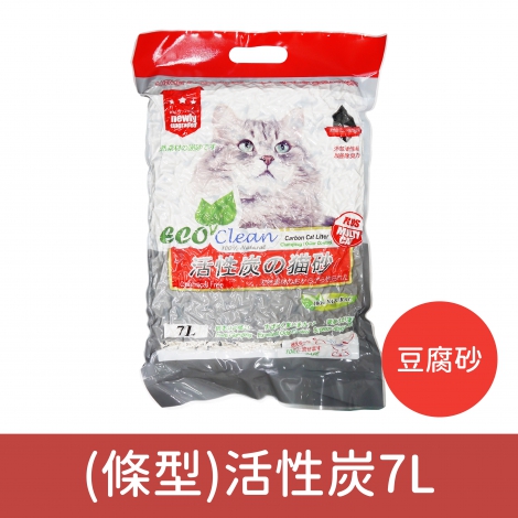 艾可-Eco clean-貓砂_按鈕圖_豆腐砂(條型)活性炭7L