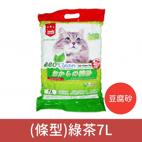 艾可-Eco clean-貓砂_按鈕圖_豆腐砂(條型)綠茶7L