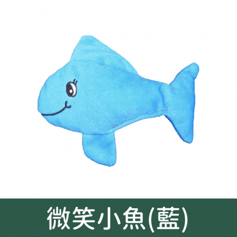 奧咪樂-貓草玩具_F100微笑小魚(藍)