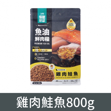 貓族-飼料、凍乾_魚油-雞肉鮭魚800g